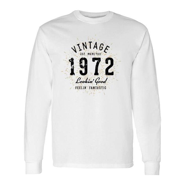 Vintage 50Th Birthday Born In 1972 Long Sleeve T-Shirt T-Shirt