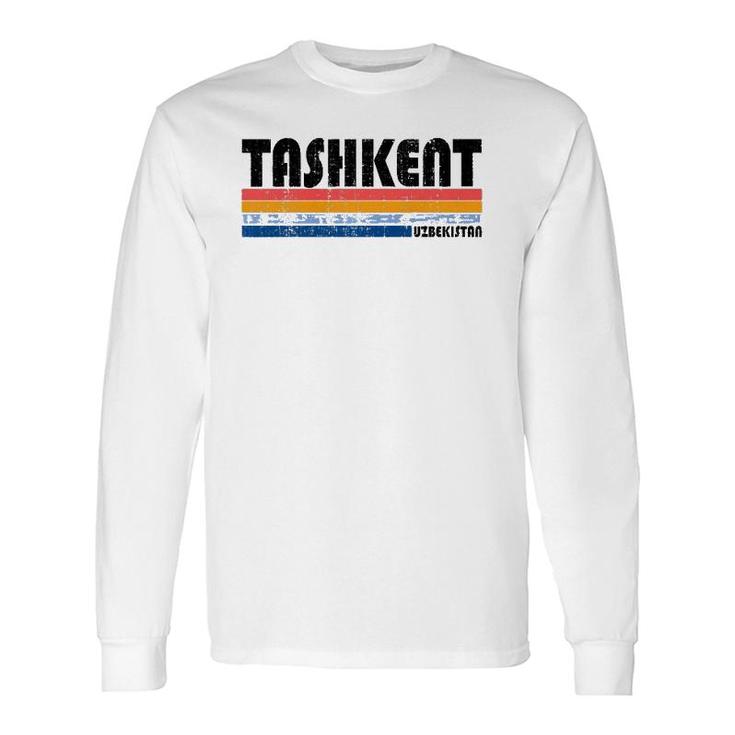 Vintage 70'S 80'S Style Tashkent Uzbekistan Long Sleeve T-Shirt