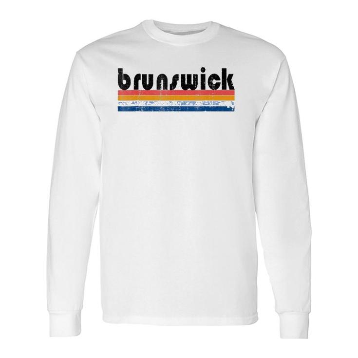 Vintage 80'S Style Brunswick Md Long Sleeve T-Shirt T-Shirt