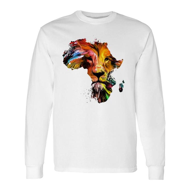 Vintage African Lion Lion Face Zoo Animal Africa Lion Long Sleeve T-Shirt T-Shirt