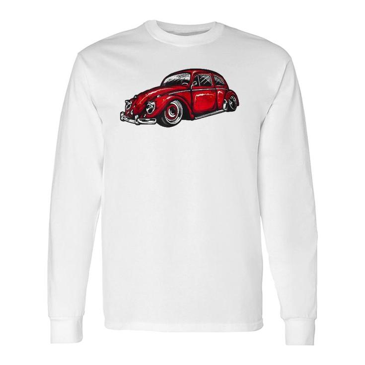 Vintage Beach Retro Tuning Bug Car Enthusiast Long Sleeve T-Shirt