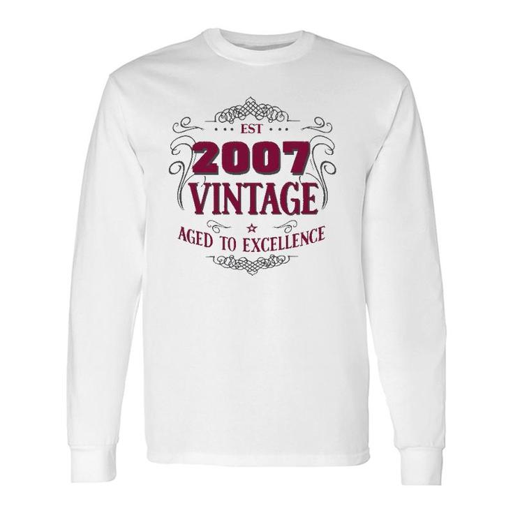 Vintage Est 2007 Birthday For & Long Sleeve T-Shirt