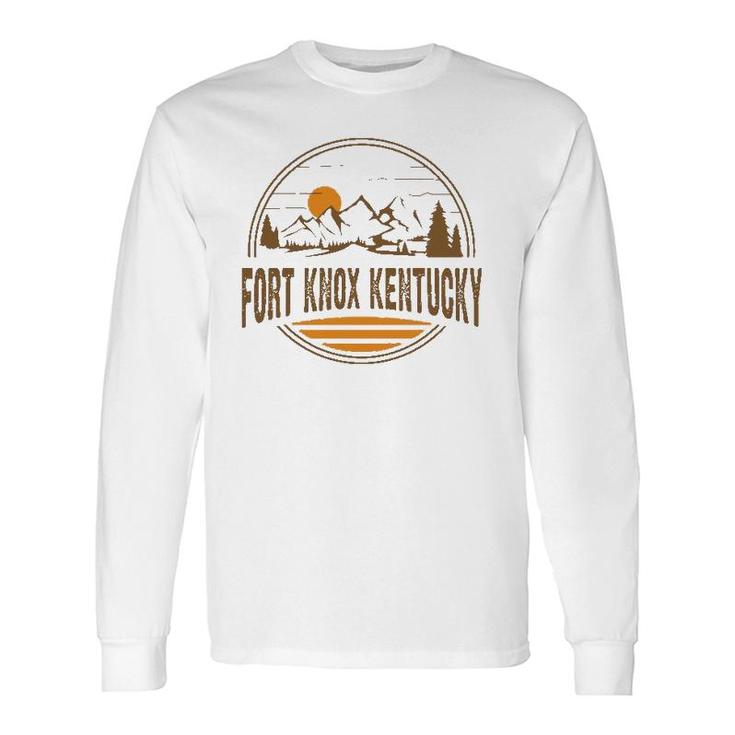 Vintage Fort Knox, Kentucky Mountain Hiking Souvenir Print Long Sleeve T-Shirt T-Shirt