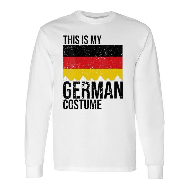 Vintage This Is My German Flag Costume For Halloween V-Neck Long Sleeve T-Shirt T-Shirt