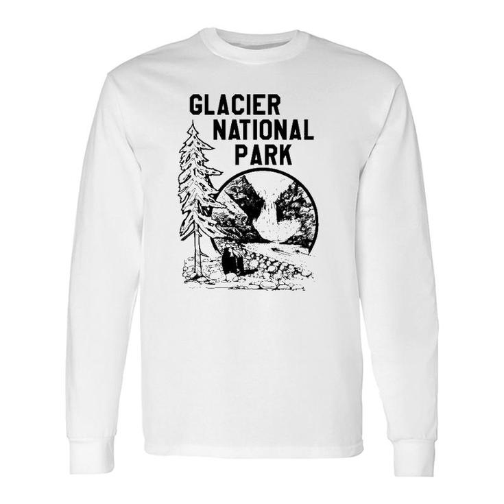 Vintage Glacier National Park Camping Long Sleeve T-Shirt T-Shirt