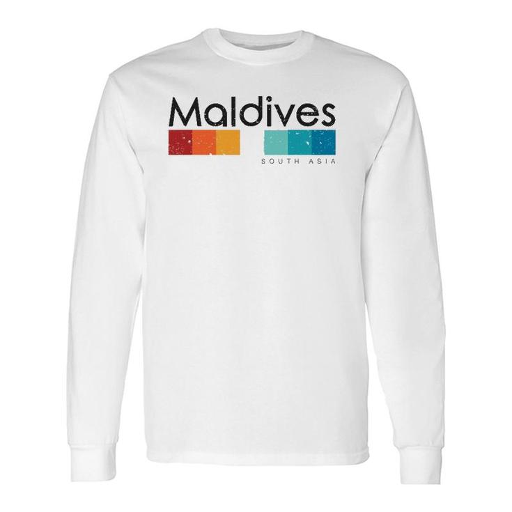 Vintage Maldives South Asia Retro Long Sleeve T-Shirt T-Shirt