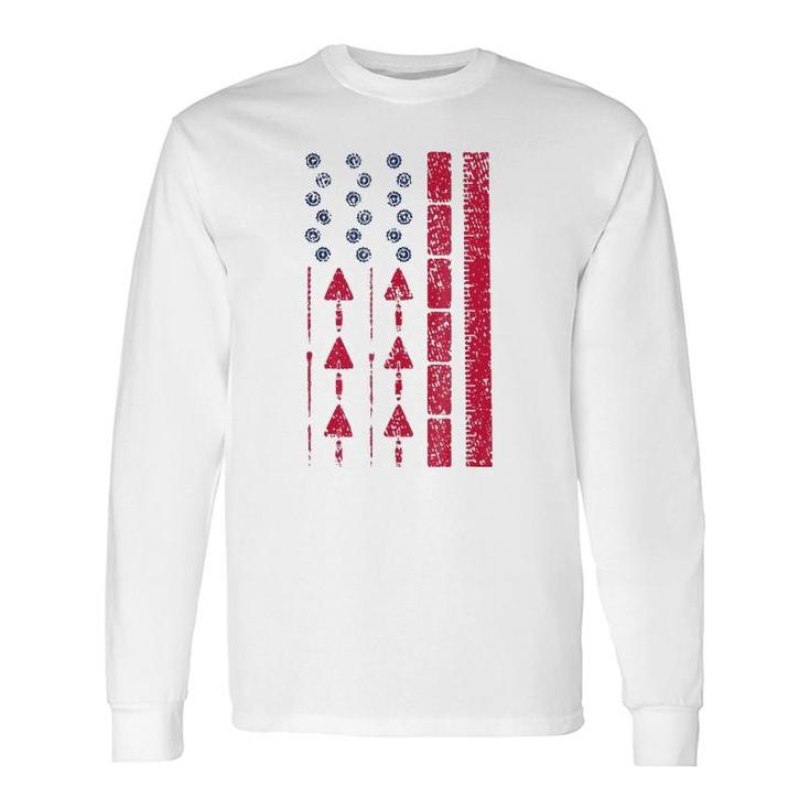 Vintage Masonryamerican Pride Flag Idea Long Sleeve T-Shirt T-Shirt