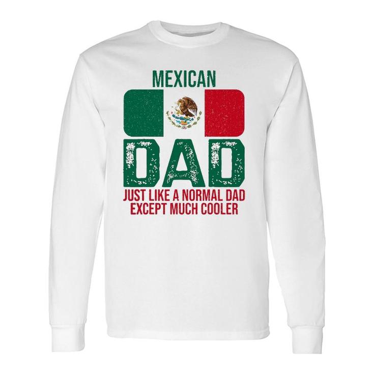 Vintage Mexican Dad Mexico Flag For Father's Day Long Sleeve T-Shirt T-Shirt