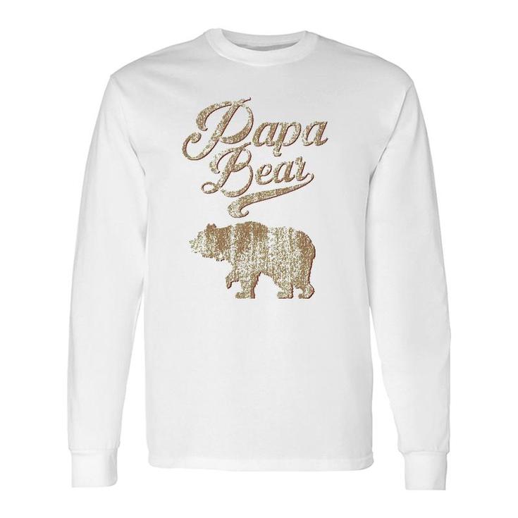 Vintage Papa Bear Dad Father's Day Father Tee Long Sleeve T-Shirt T-Shirt