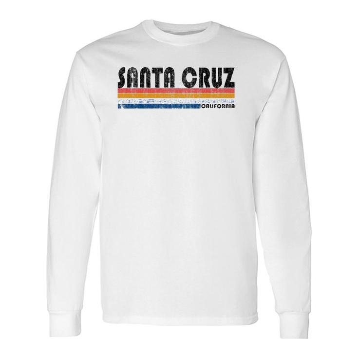 Vintage Retro 70S 1980S Santa Cruz Ca Long Sleeve T-Shirt