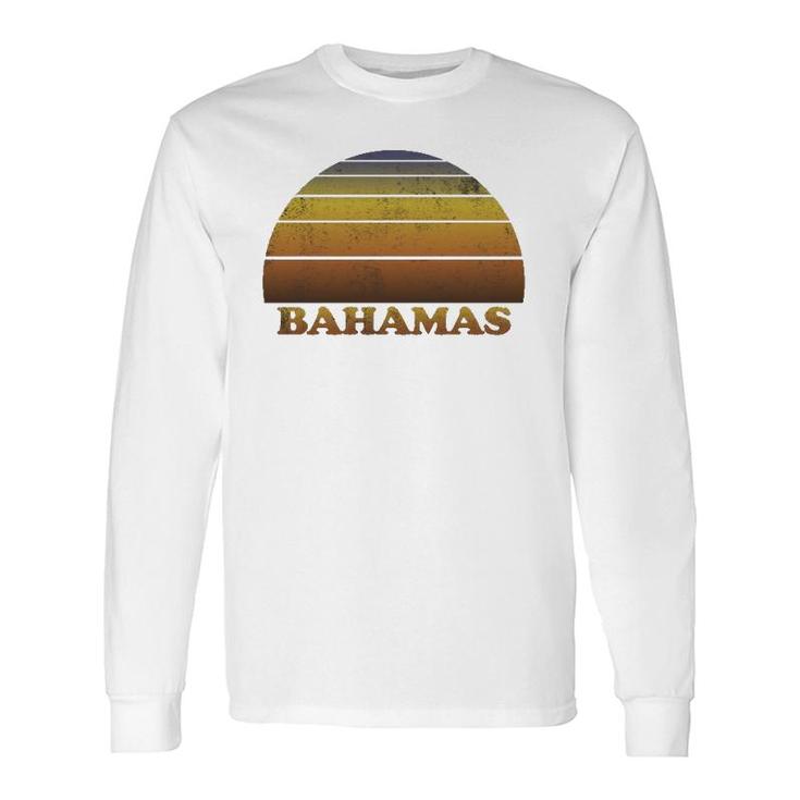 Vintage Retro Bahamas Long Sleeve T-Shirt