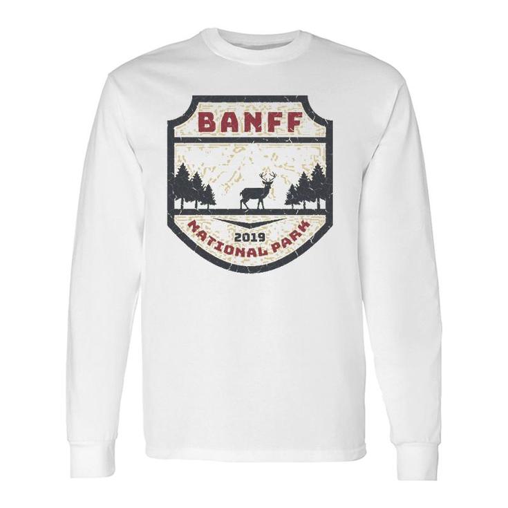 Vintage Retro Canadian Banff National Parks Souvenir Long Sleeve T-Shirt T-Shirt