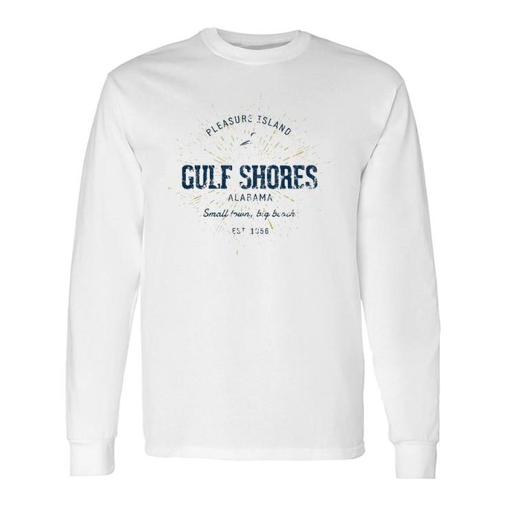 Vintage Retro Style Gulf Shores Long Sleeve T-Shirt T-Shirt
