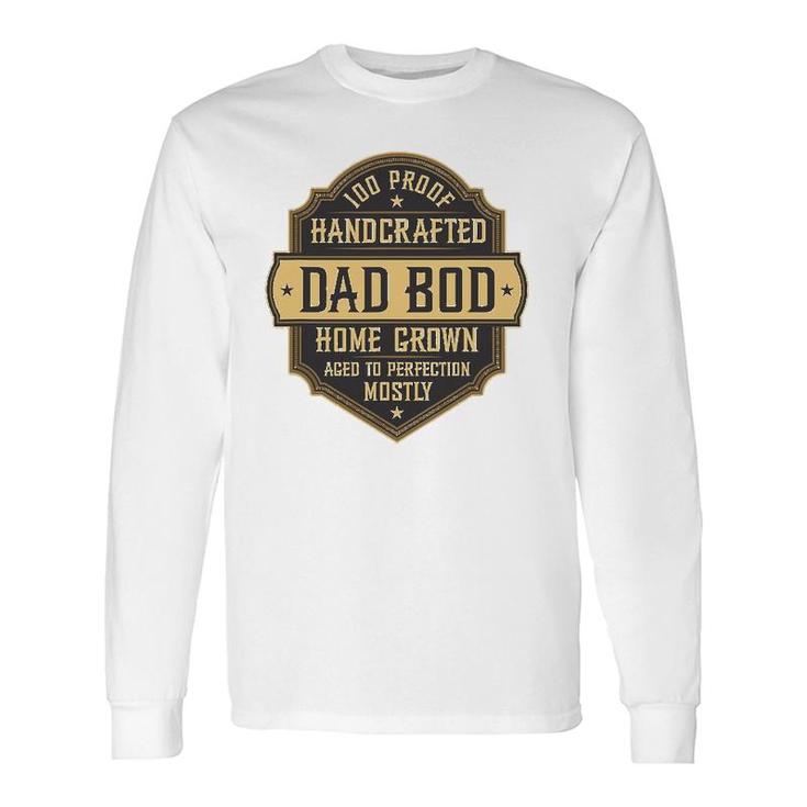 Vintage Whiskey Label Dad Bod Drinking Father's Day Long Sleeve T-Shirt T-Shirt