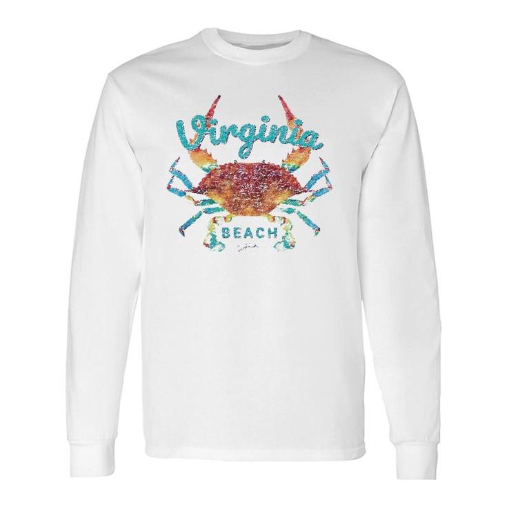Virginia Beach Va Blue Crab Long Sleeve T-Shirt T-Shirt