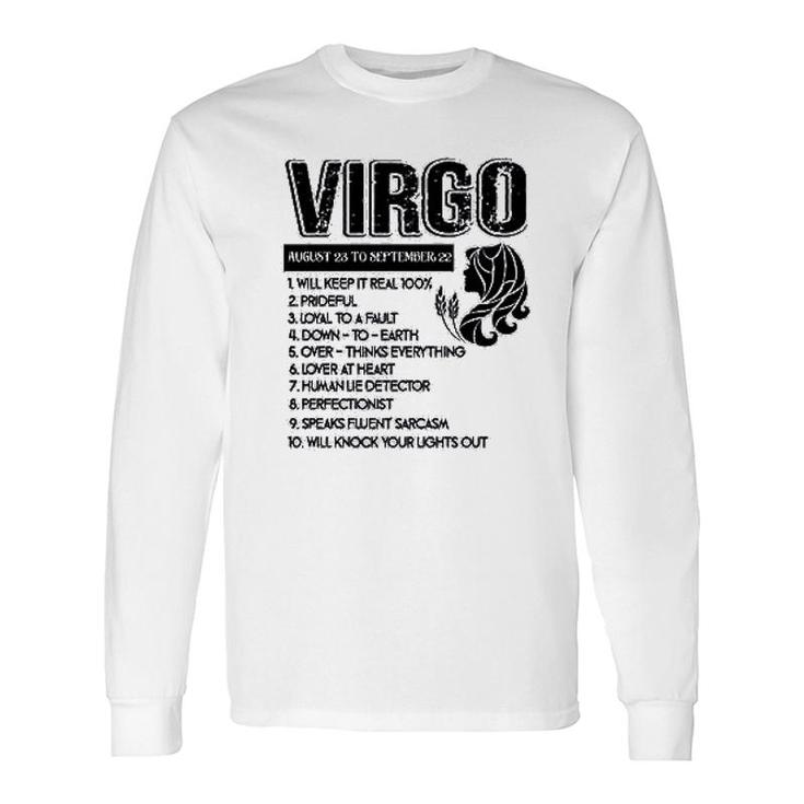 Virgo Pesonality Long Sleeve T-Shirt T-Shirt
