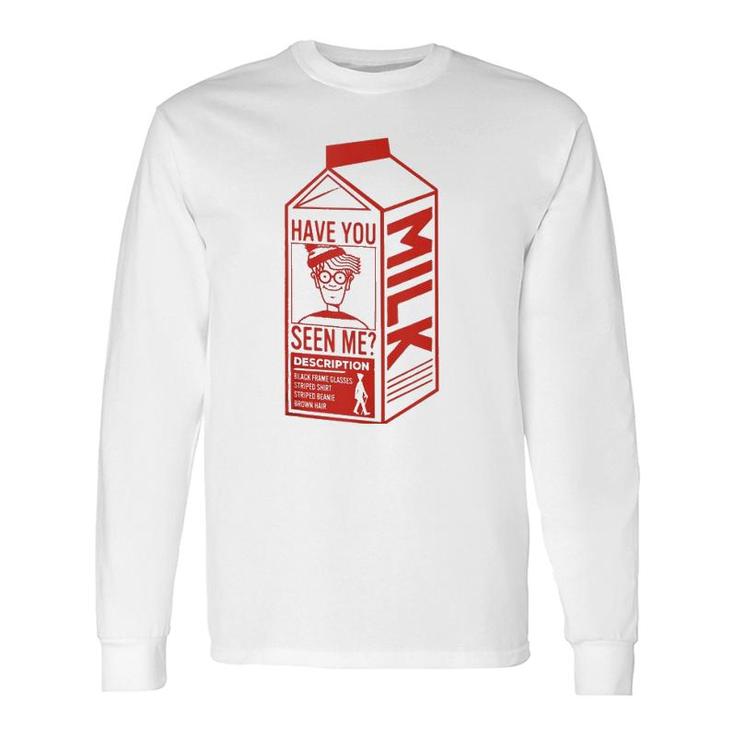 Where's Waldo Milk Carton Long Sleeve T-Shirt T-Shirt | Mazezy