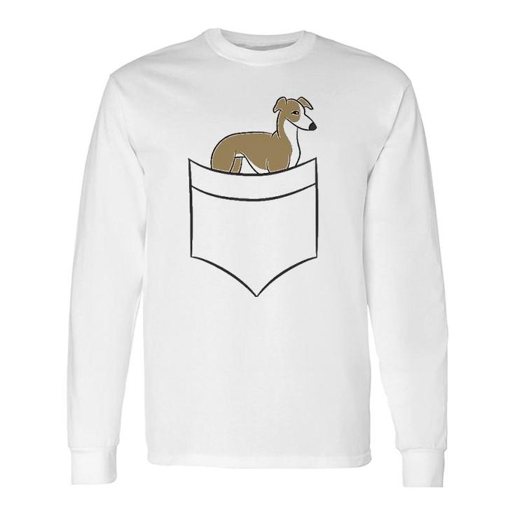 Whippet In The Pocket Cute Pocket Whippet Long Sleeve T-Shirt T-Shirt