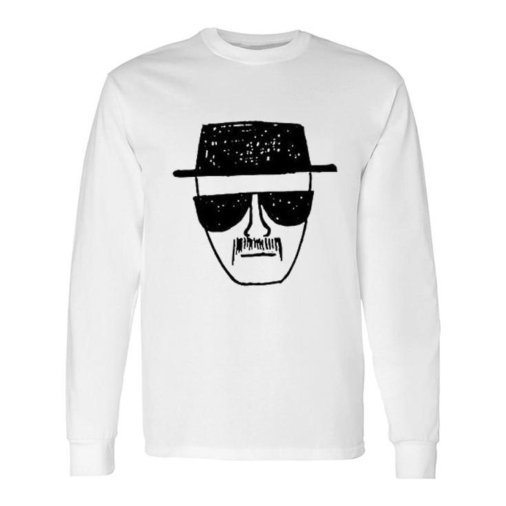 White Face Sunglasses Cool Face Long Sleeve T-Shirt