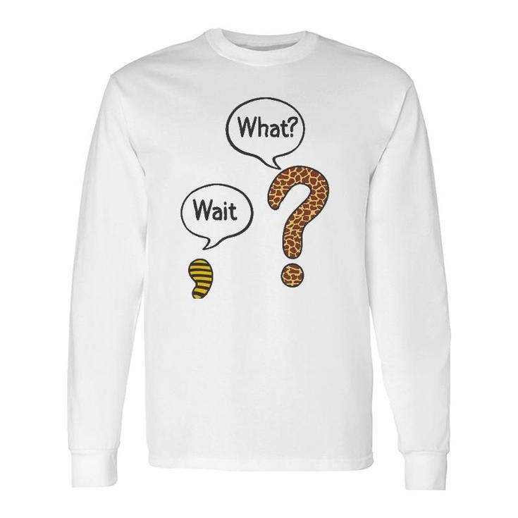 Wild Grammar Punctuation Mark Leopard Question Teacher Long Sleeve T-Shirt T-Shirt