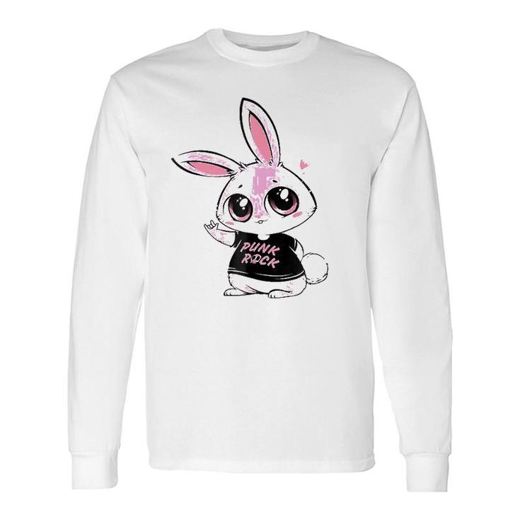 Woot Punk Rock Bunny Long Sleeve T-Shirt T-Shirt