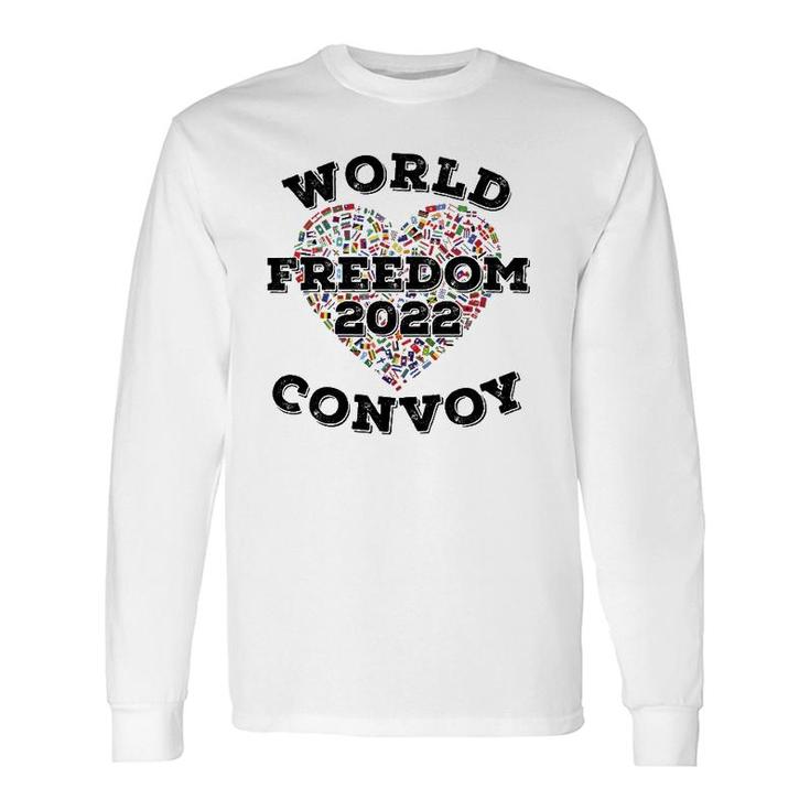 World Freedom 2022 Convoy Classic Canadian Truckers Support Long Sleeve T-Shirt T-Shirt