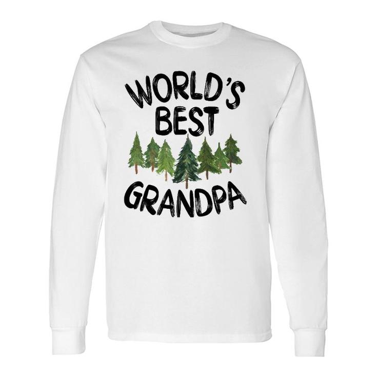 World's Best Grandpa Cute Outdoorsman Father's Day Long Sleeve T-Shirt T-Shirt