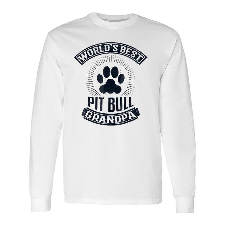 World's Best Pit Bull Grandpa Long Sleeve T-Shirt T-Shirt