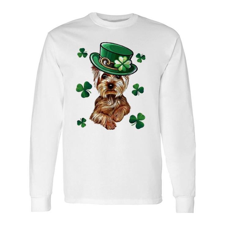 Yorkshire Terrier StPatrick's Day Dog Shamrock Long Sleeve T-Shirt T-Shirt