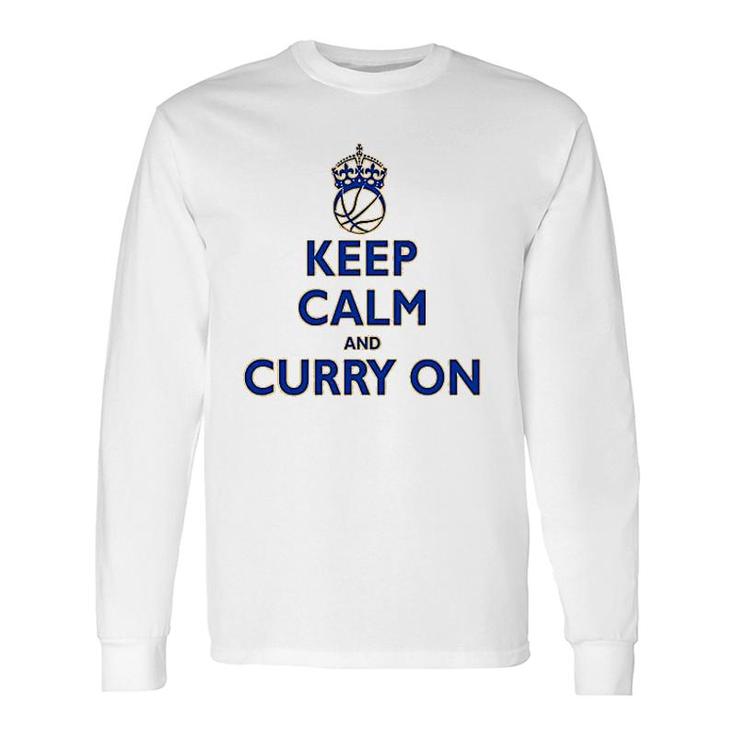 Youth Keep Calm And Curry On Long Sleeve T-Shirt T-Shirt