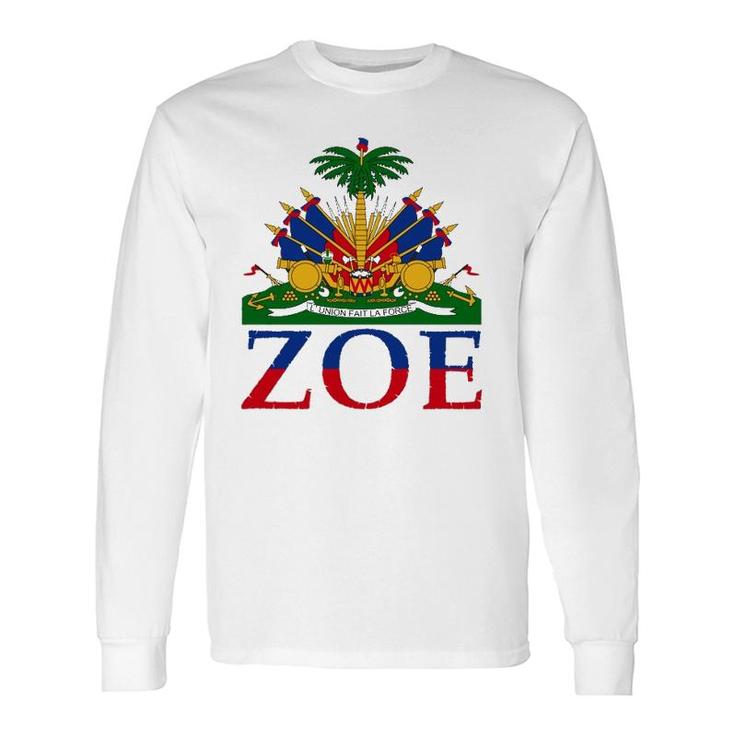 Zoe Cute Haiti Honored Flag Day Long Sleeve T-Shirt T-Shirt