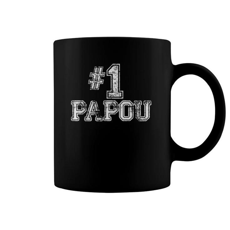 1 Papou Number One Sports Father's Day Gift Coffee Mug
