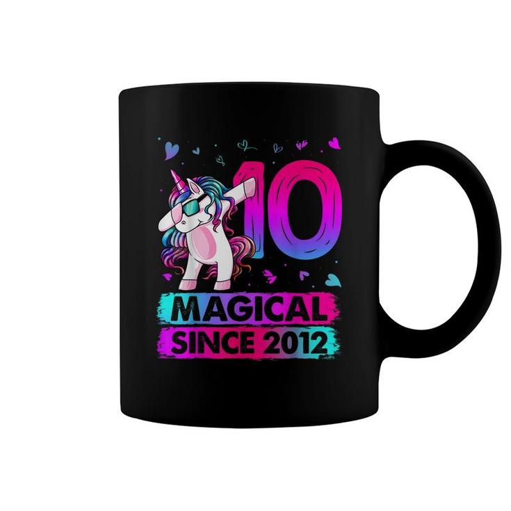 10 Year Old Unicorn Dabbing 10Th Birthday Girl Unicorn Party  Coffee Mug