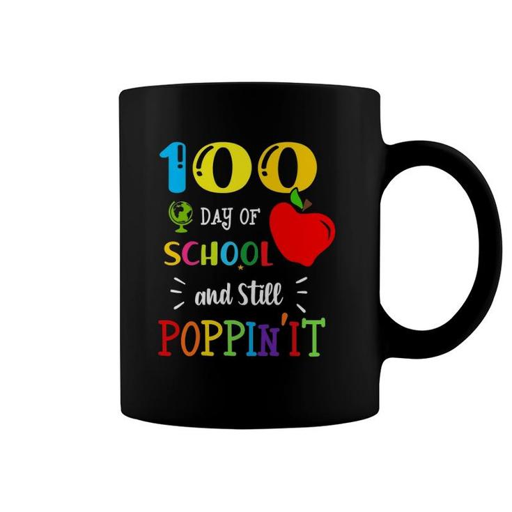 100 Apple Day Of School And Kids Still Love Poppin It Coffee Mug