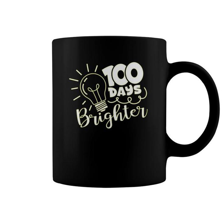 100 Days Brighter 100Th Day Of Kindergarten School Coffee Mug