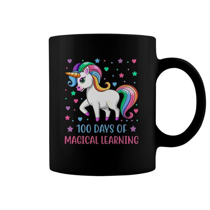 100 Days Of Magical Learning Unicorn 100 Days Of School Girl Coffee Mug