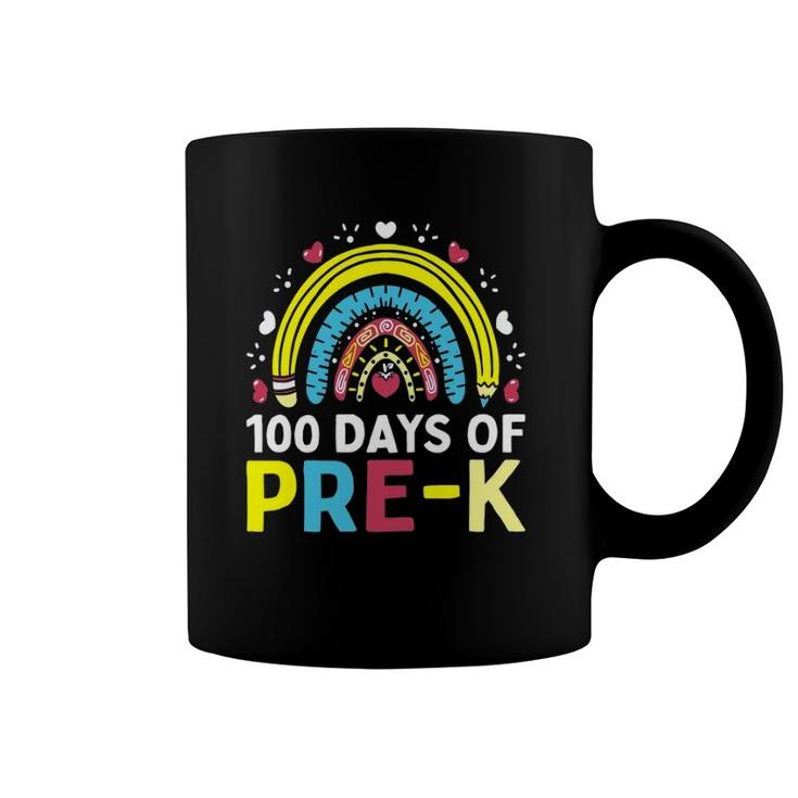100 Days Of Pre K Happy 100Th Day Of School Teacher Kids Coffee Mug