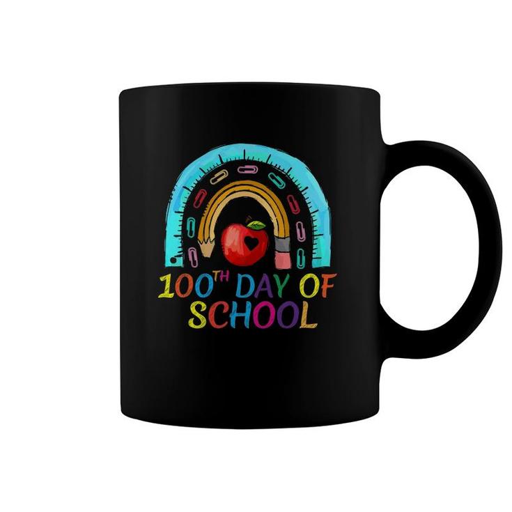 100 Days Of School - 100Th Day Of School Rainbow Girls Boys Coffee Mug