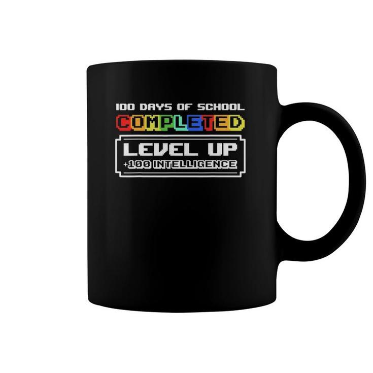 100 Days Of School Completed Gamer Gift Boys Level Up Gaming Coffee Mug