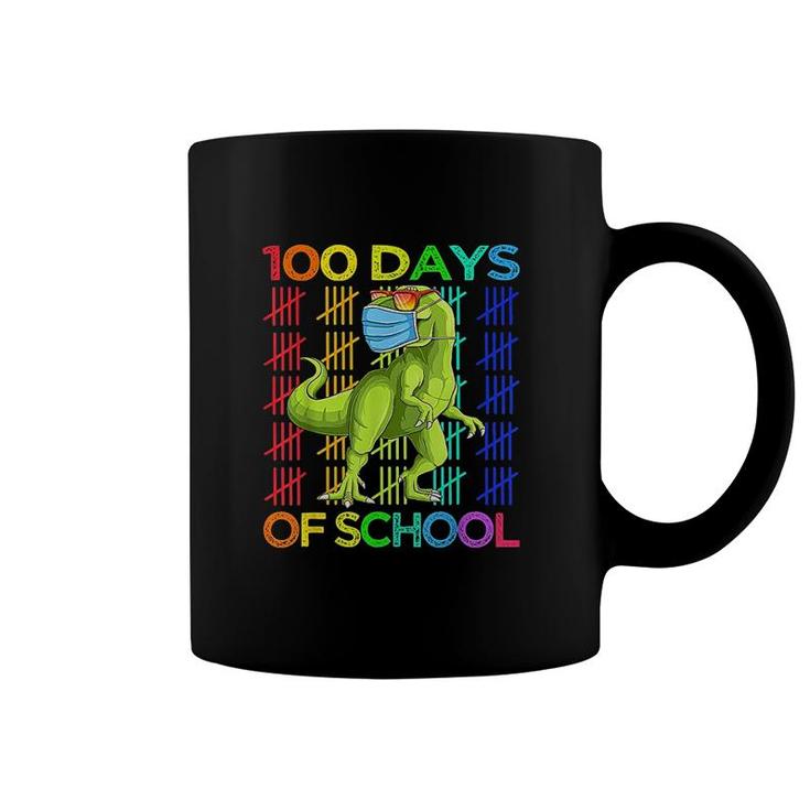 100 Days Of School Dinosaur Trex Wearing Smarter Kids  Coffee Mug