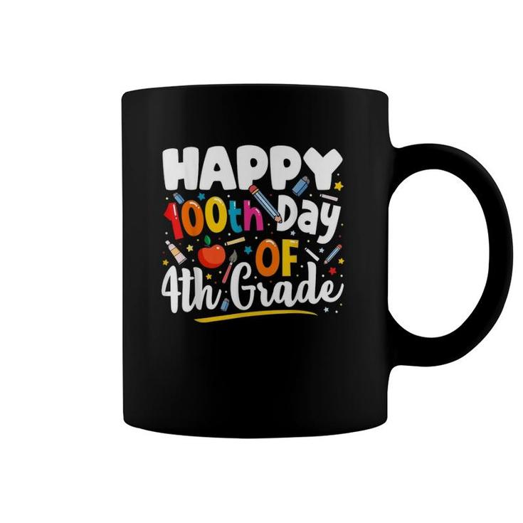 100 Days Of School  Teacher Gift 100Th Day Of 4Th Grade Coffee Mug