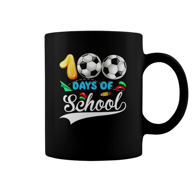 100Th Day Of School Soccer Lover 100 Days Of School Sport Coffee Mug
