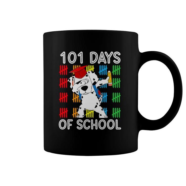 101 Days Of School Dalmatian Dog 100 Days Smarter Boys Girls  Coffee Mug