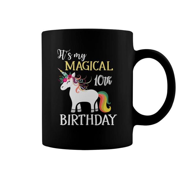 10Th Birthday 10 Years Old Unicorn Magical Coffee Mug
