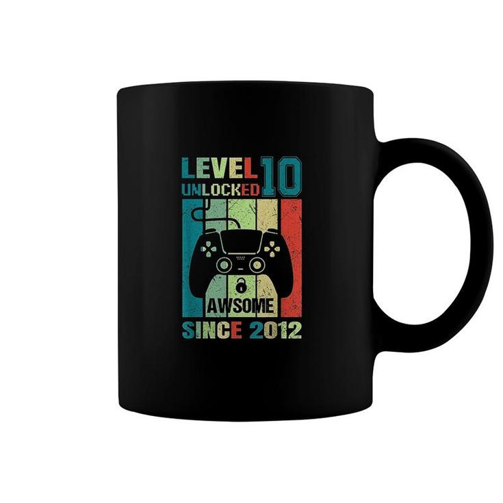 10th Birthday Gift Level 10 Unlocked Awesome 2012 Video Game  Coffee Mug