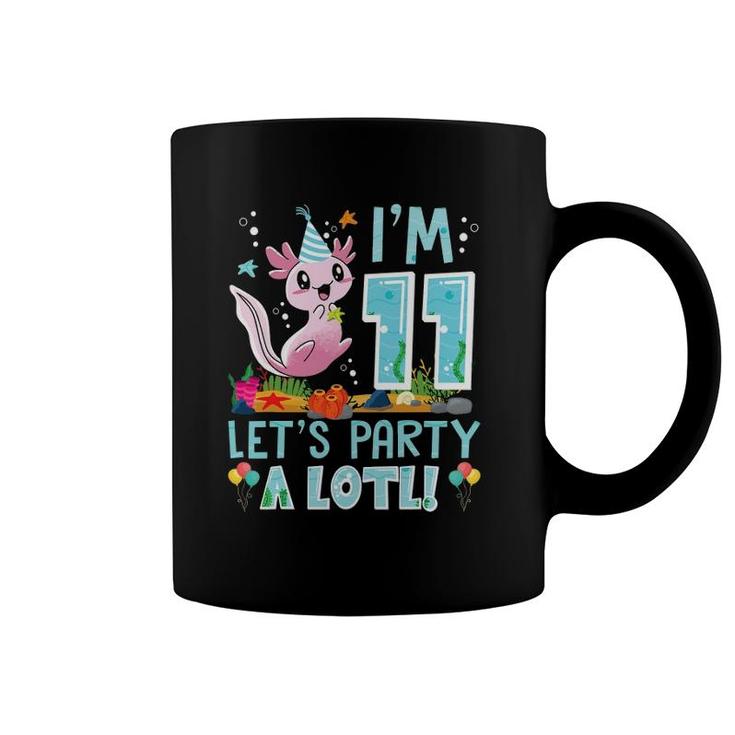 11 Years Old Axolotl Lover 11Th Birthday Party Boys Girls Coffee Mug