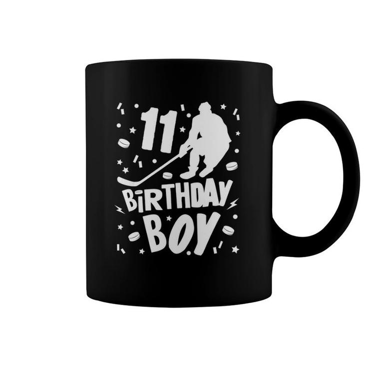 11Th Birthday Boy Ice Hockey Kids 11 Years Old Party Gift Coffee Mug