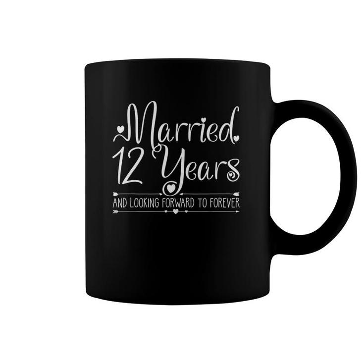 12 Years Married Wedding Anniversary Gift For Her & Couples Coffee Mug