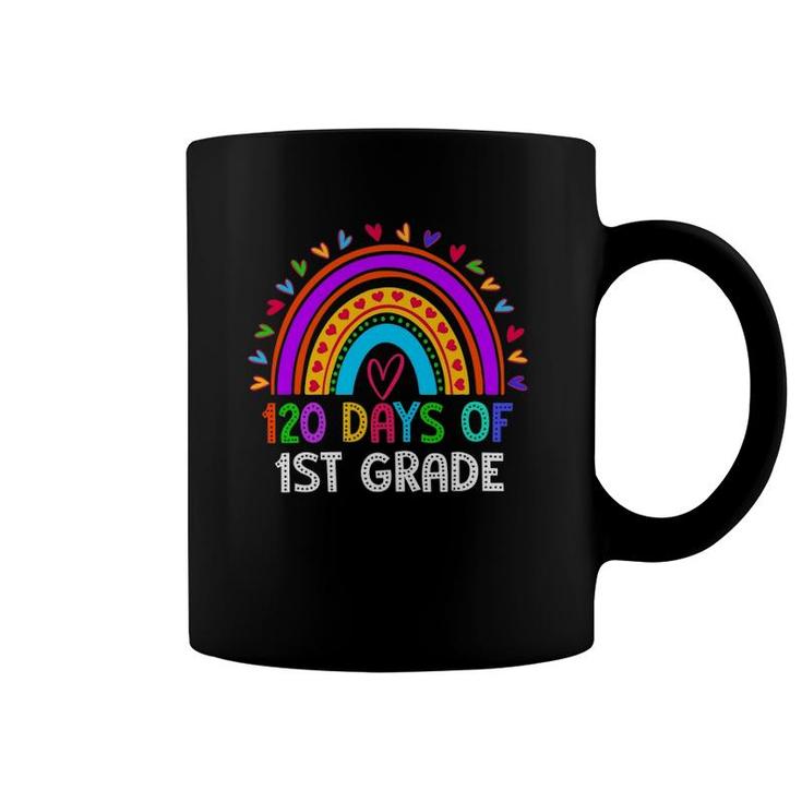 120 Days Of 1St Grade School 100Th Day Of School Rainbow Coffee Mug