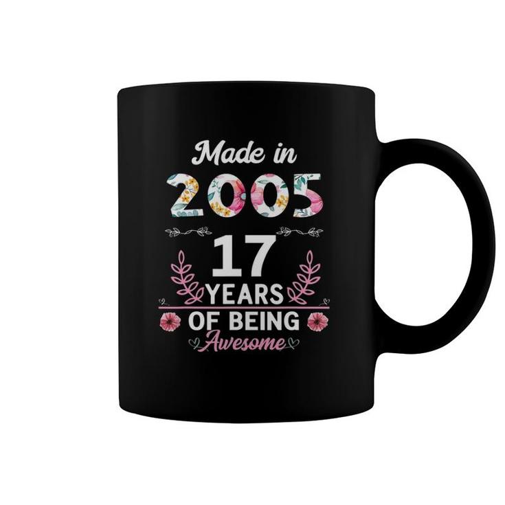 17 Years Old Gifts 17Th Birthday Born In 2005 Women Girls Coffee Mug